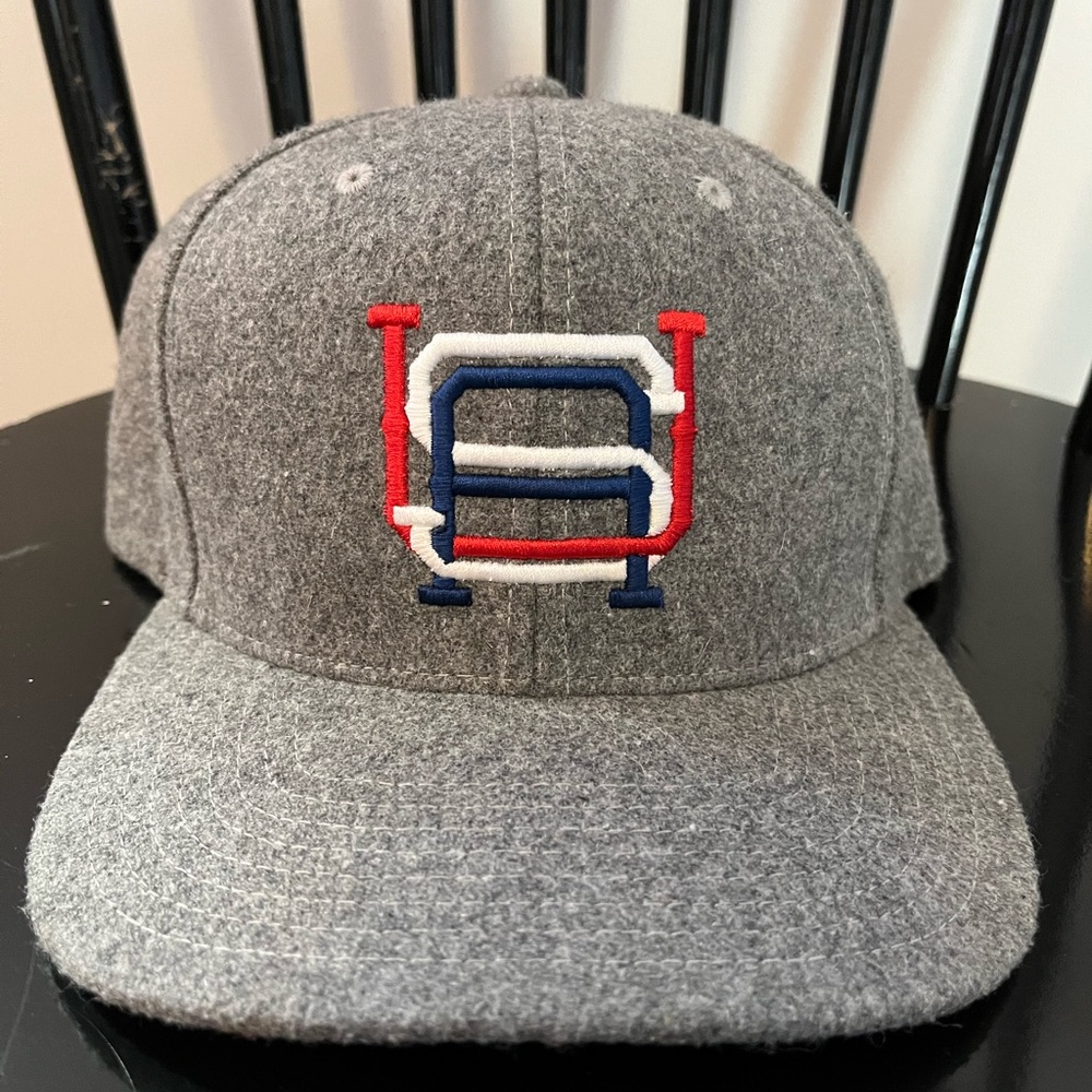 RSVLTS USA gray wool SnapBack hat